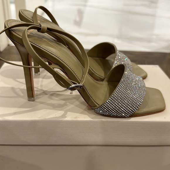 Black suede Studio heels Olive/tan colour - Picture 2 of 4